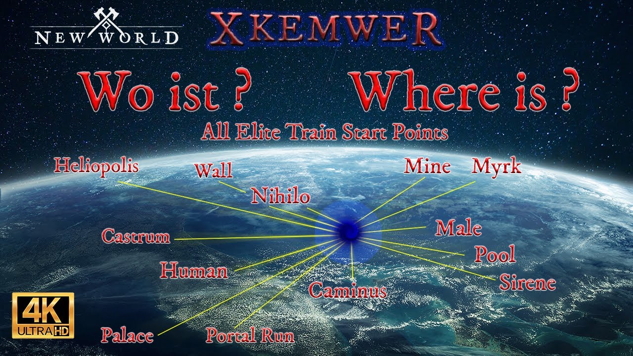 New World All Elite Trains starting points Alle Elite Trains Start Punkte in 4K