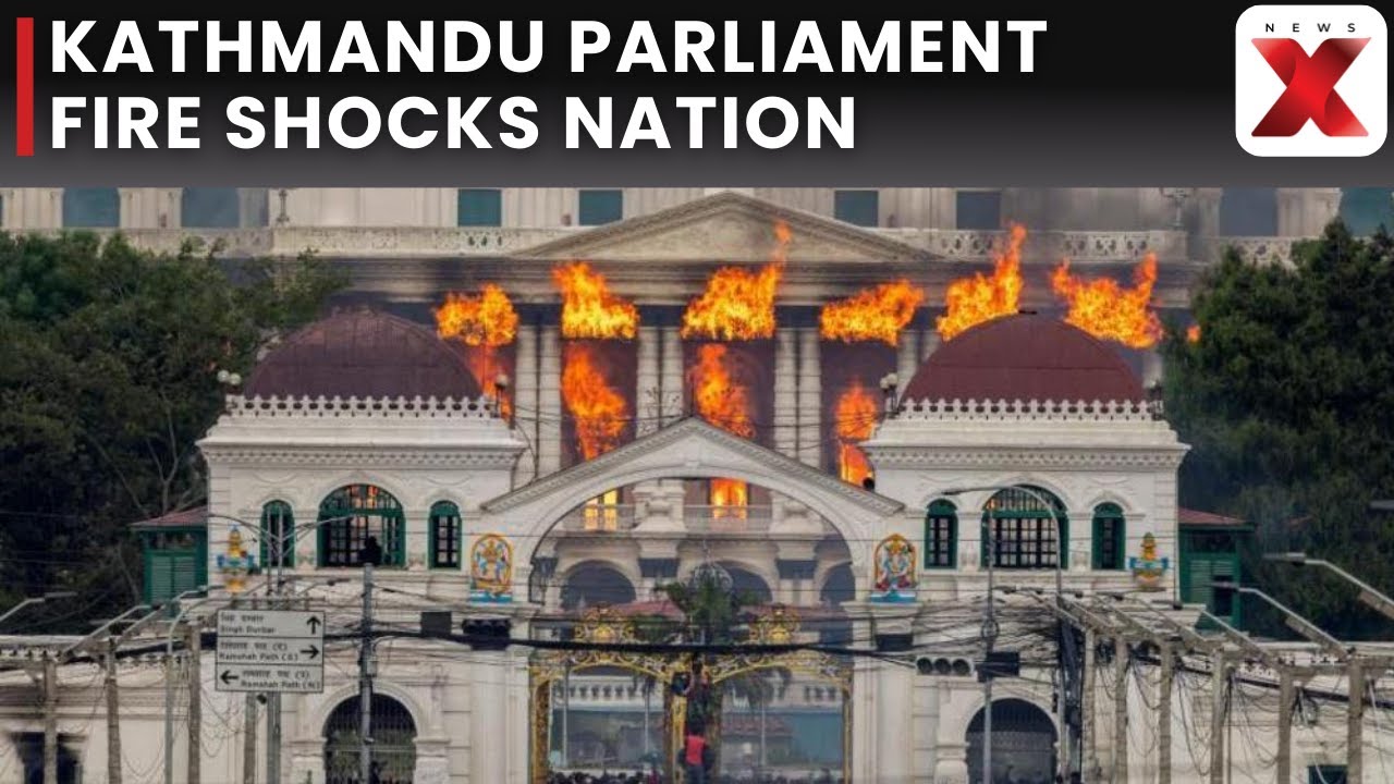 Shocking Visuals Emerge from Nepal Parliament Fire After Violence Erupted During Kathmandu Protests