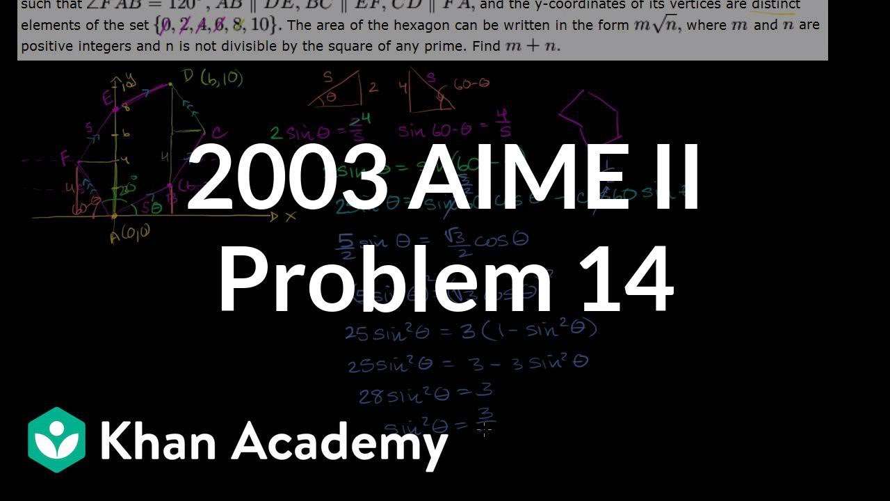 Trig challenge problem: area of a hexagon | Math for fun and glory | Khan Academy