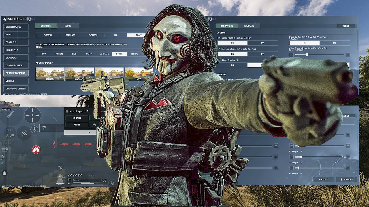 DELTA FORCE MOBILE VIZUFF ALL SETTINGS AND SENSITIVITY