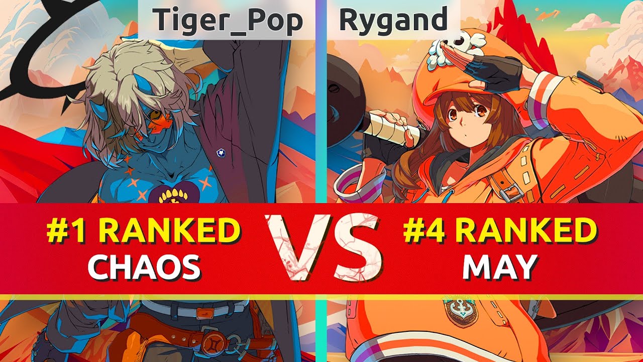 GGST ▰ Tiger_Pop (#1 Ranked Happy Chaos) vs Rygand (#4 Ranked May). High Level Gameplay