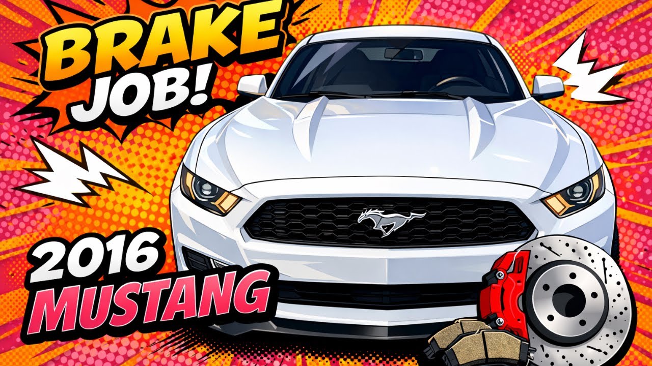 How to Replace Front Brake Pads and Rotors on a 2016 Ford Mustang  #fordmustangs #mustang