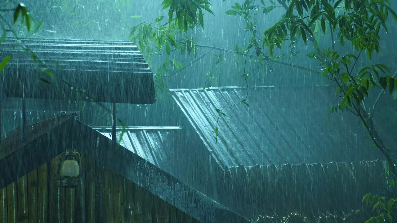 Stop Overthinking Tonight with Heavy Rain on Tin Roof at Nvight ( No Ads) | ASMR Sleep