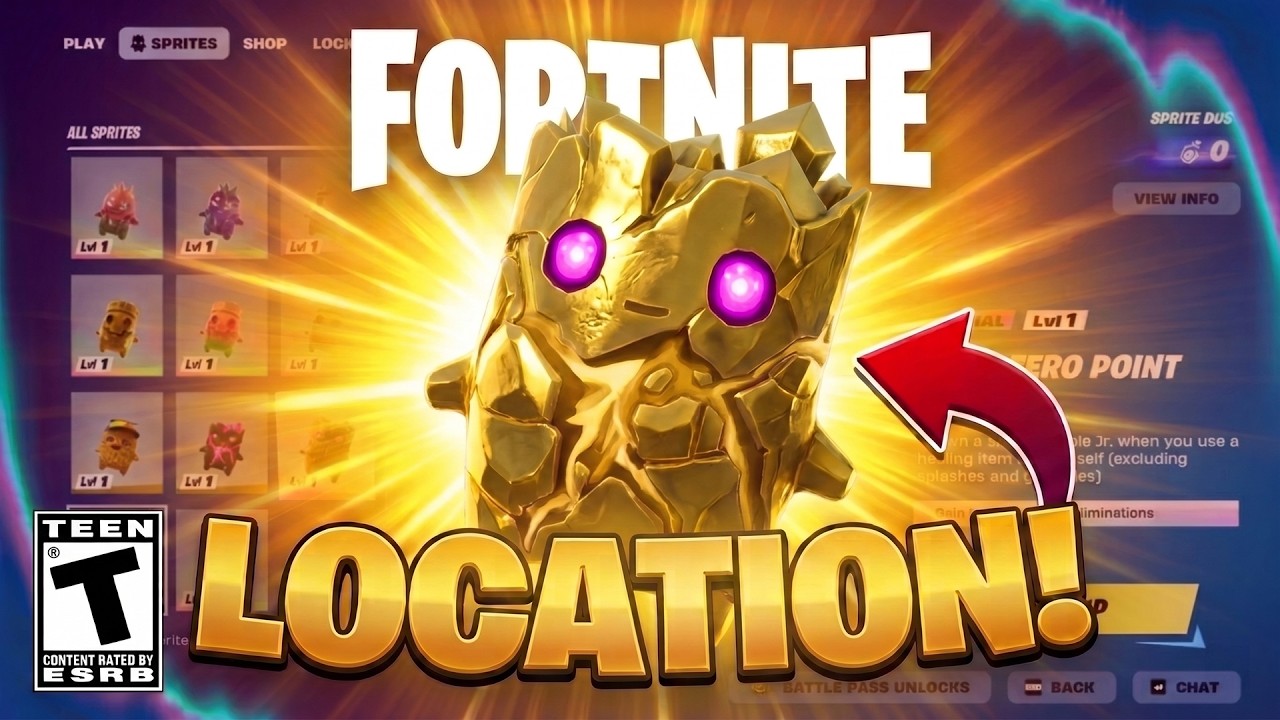 Как найти золотой спрайт &laquo;Нулевая точка&raquo; в Fortnite, 7 глава, 3 сезон: местоположение