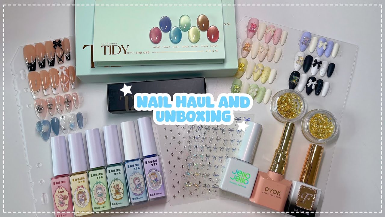 알리&국내 네일재료 택배깡 ASMR📦✂️ 도라방스 가을 자석젤 추천 🍂✨ 촉촉물광 미러파우더&글리터 젤 언박싱&리뷰💅🏻