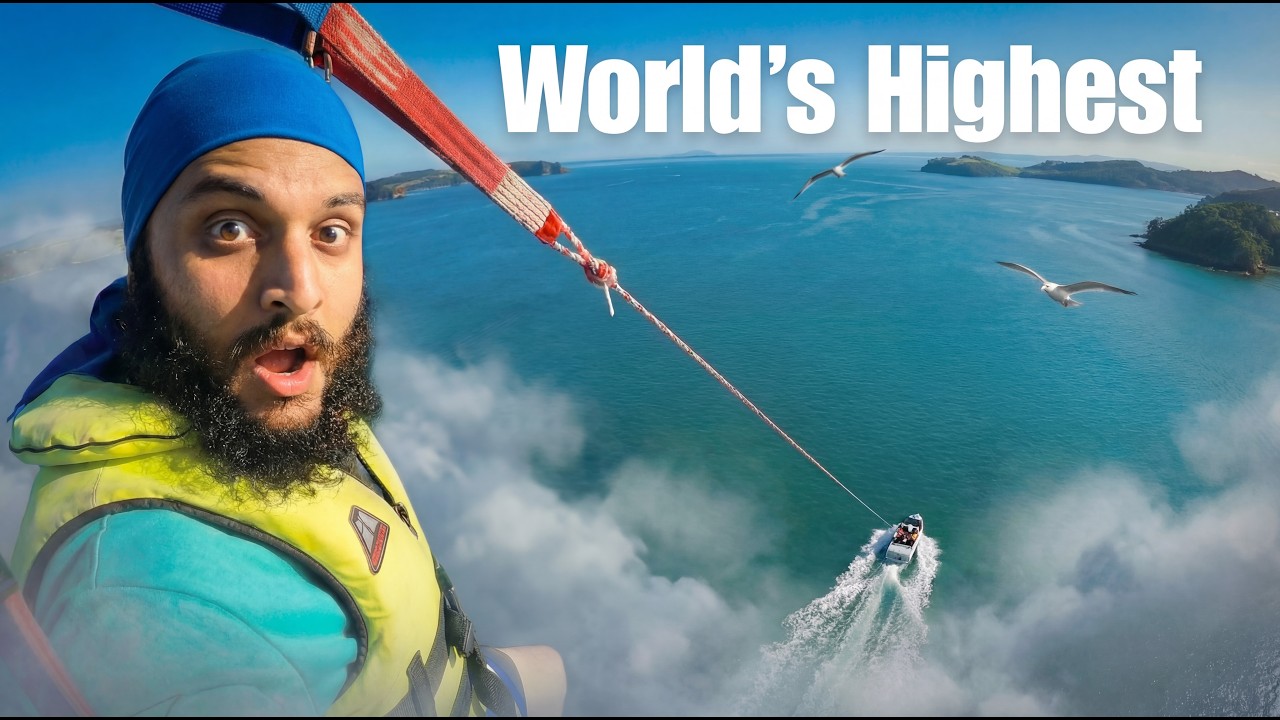 I Tried the World’s Highest Parasailing (1300FT!) 😱| Paihia Part-1