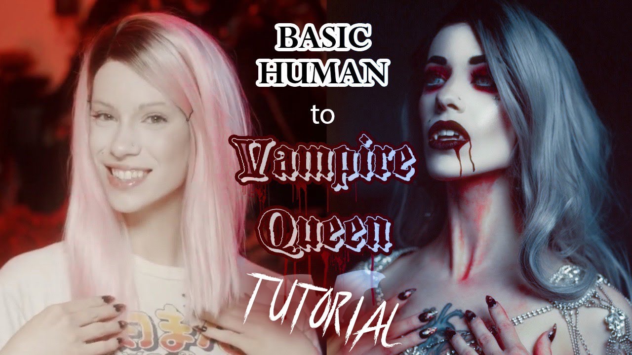 Basic Human to VAMPIRE QUEEN Makeup Tutorial!! ❤
