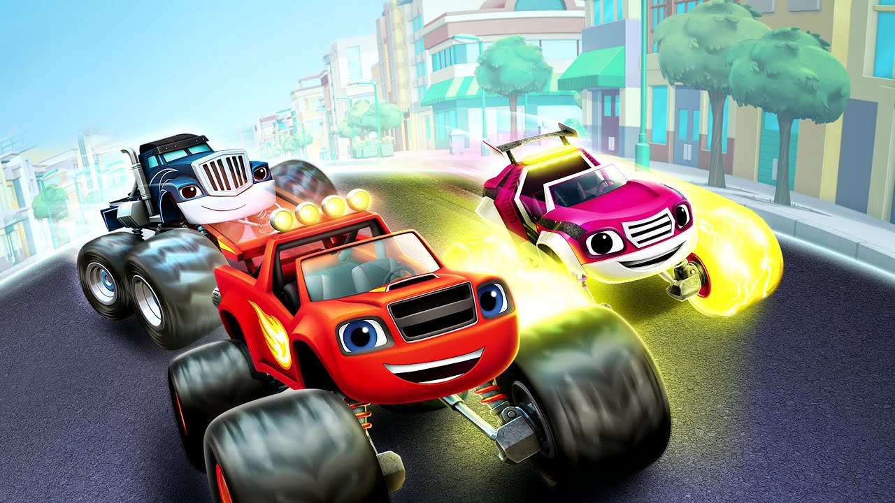 Blaze and the Monster Machines: Axle City Racers - Full Gameplay Walkthrough ( Longplay)