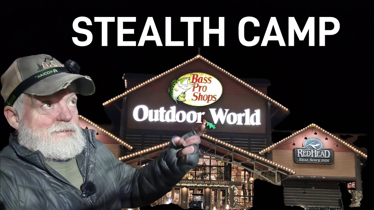 Stealth Camping at Bass Pro Shop | Overnight Alone 🚨 