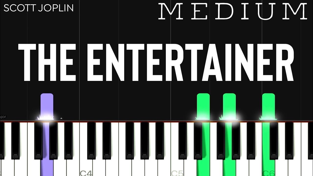 Scott Joplin - The Entertainer | MEDIUM Piano Tutorial