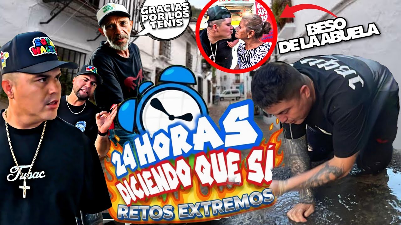 Soy el Walter Dijo S&Iacute; a TODO por 24 HORAS&hellip; &iexcl;y termin&oacute; BESANDO a una abuela! 🤢💋 (Reto extremo)