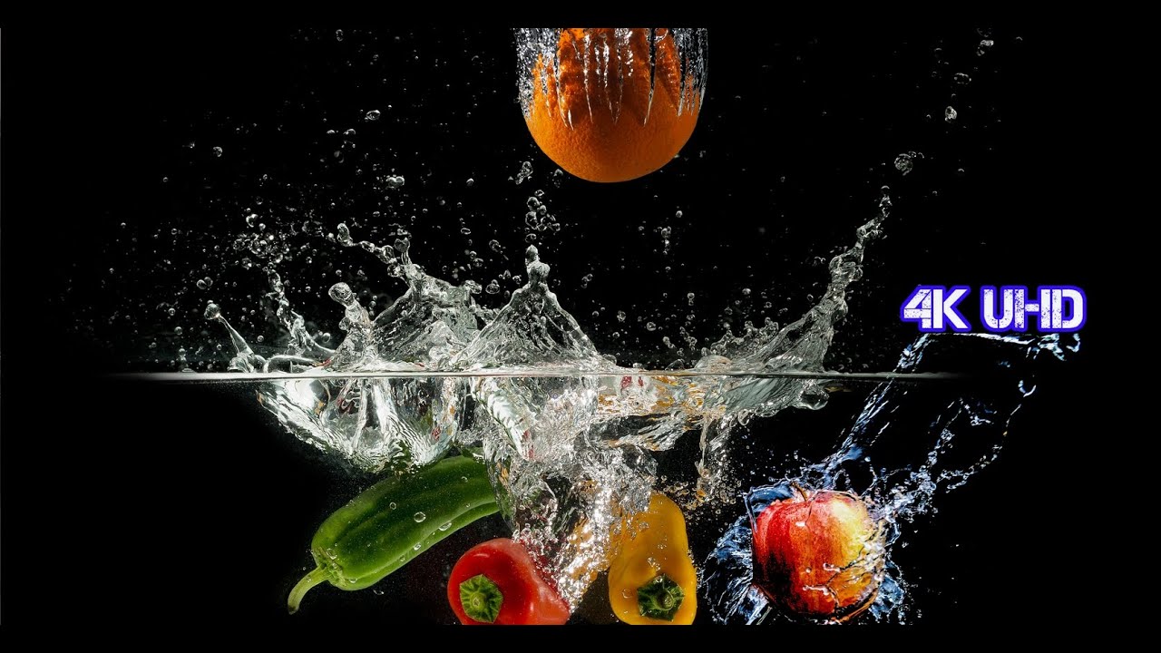 Slow Motion Fruit Splash - Watch Fruits Dive into Water