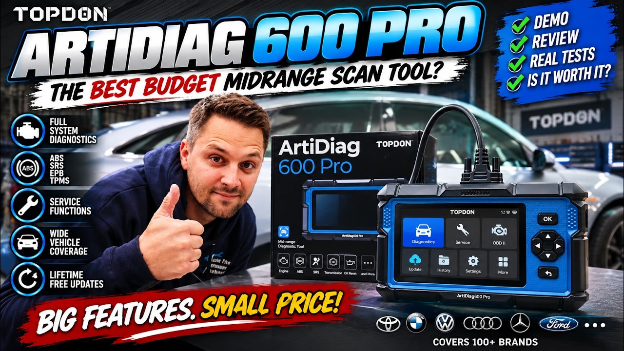 Демонстрация и обзор Topdon Artidiag 600 Pro. Лучший бюджетный диагностический прибор среднего кл...
