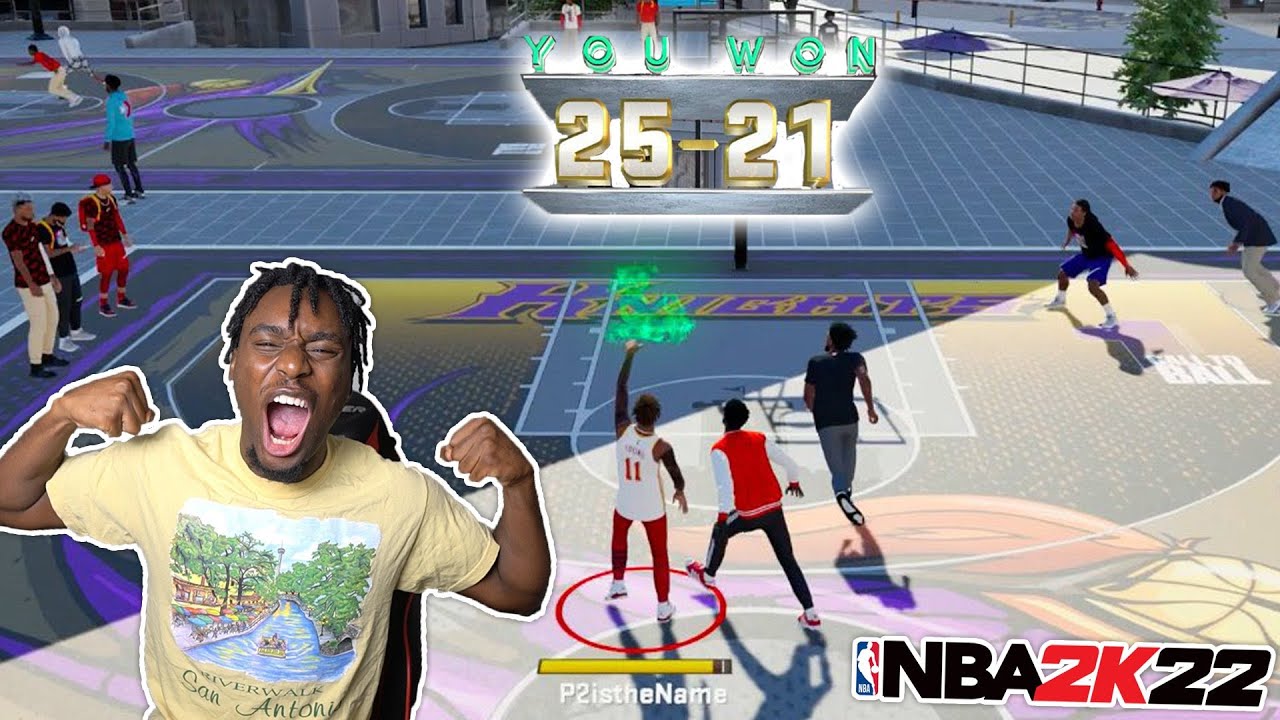 P2istheName's FIRST NBA 2K22 PARK GAME WITH DEMIGOD BUILD! NBA 2K22