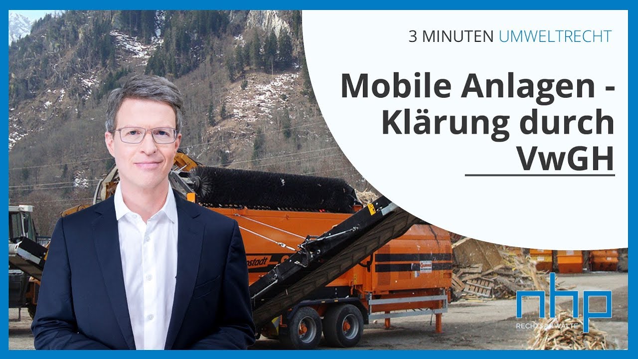 Mobile Anlagen - Kl&auml;rung durch VwGH