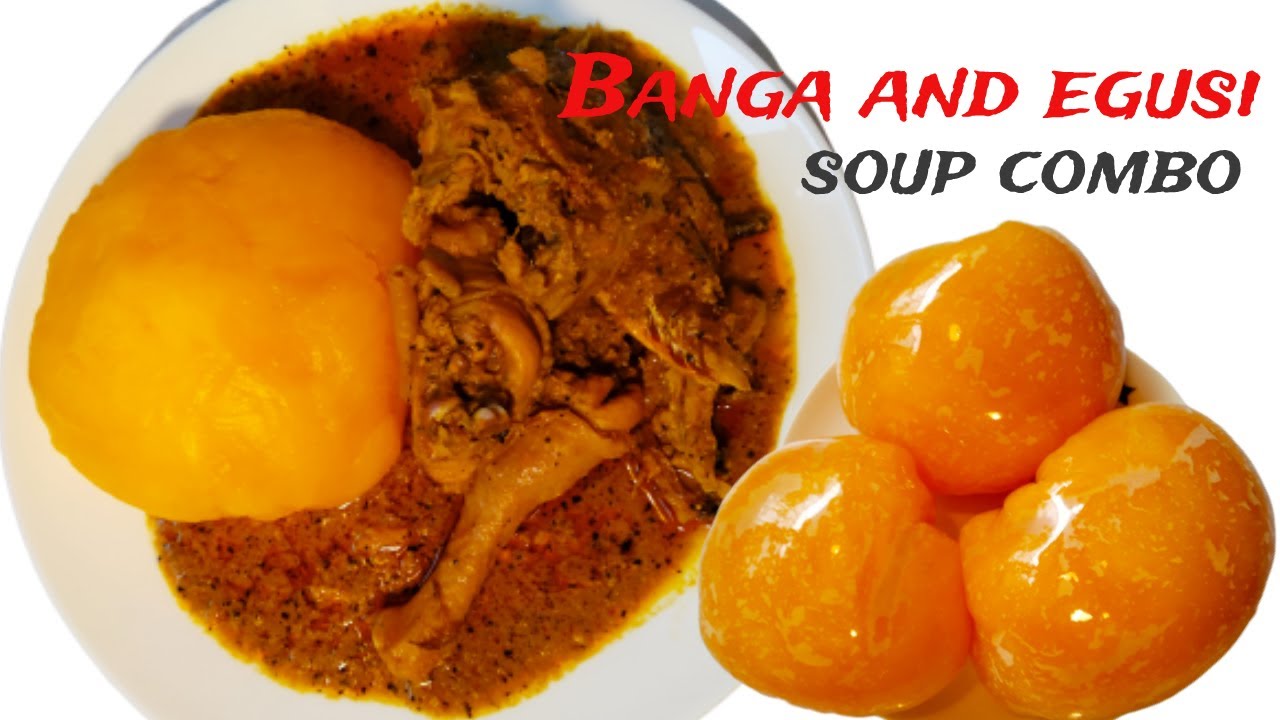 Nigerian BANGA / EGUSI SOUP COMBO/RECIPE  I NAVINA´S KITCHEN
