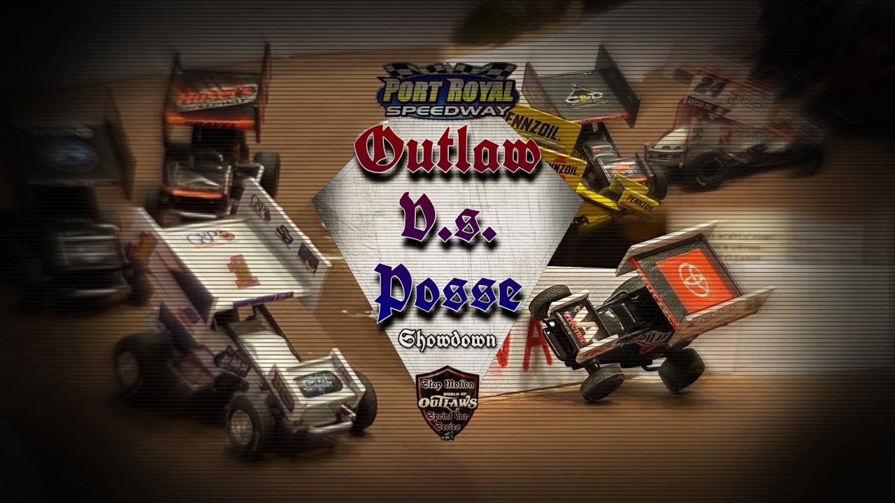 Outlaw V.S. Posse Showdown | World Of Outlaws Stop Motion Sprint Car Series (Race 4)