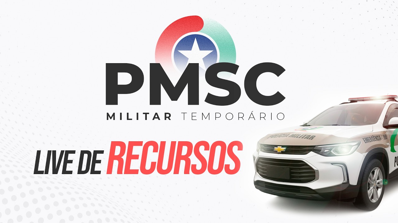 PMSC | Militar Temporário | Live de Recursos
