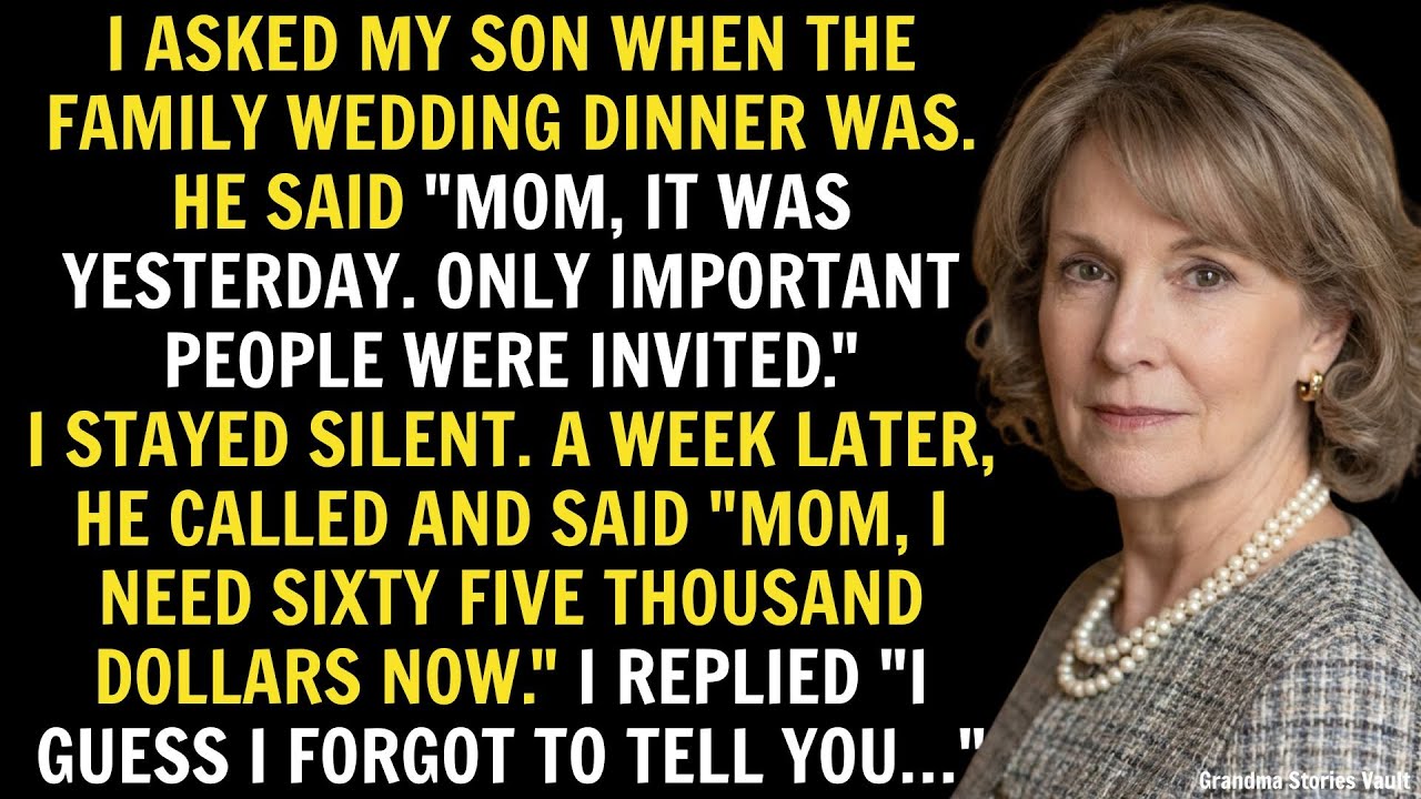 My Son Didn’t Invite Me To His Wedding, Said In Laws Deserved It. Then He Sent Me A $65,000 Bill...