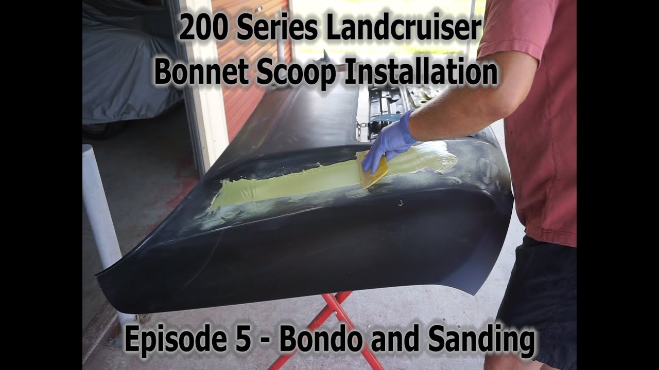 Toyota Landcruiser 200 Series Bonnet (hood) Scoop Installation using a 79 Series Donar Scoop - Ep 5