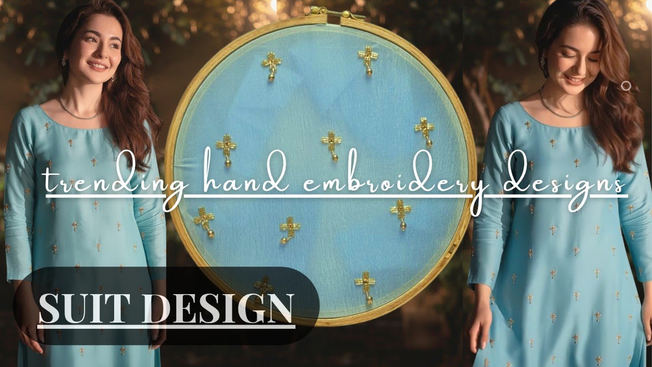 Trending Hand Embroidery Designs✨ How to make simple embroidery #trending #diy #viral #fashion #zari