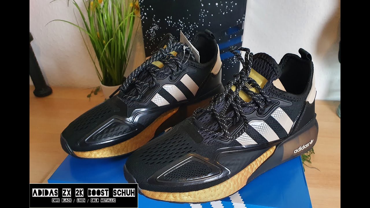 ZX 2K BOOST SCHUH CORE BLACK / LINEN / GOLD METALLIC - Top 96%