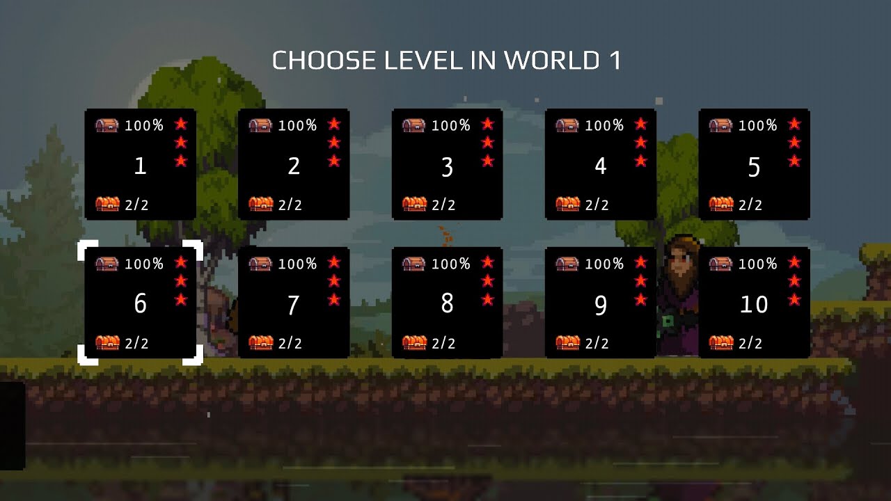 Apple knight - World 1 - level 6 with all chests and secret rooms