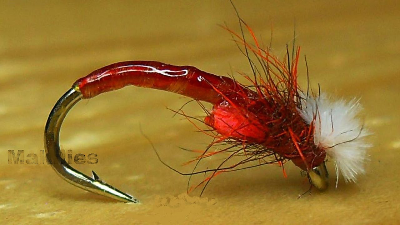 Fly Tying a New Season chironomid / Bloodworm by Mak