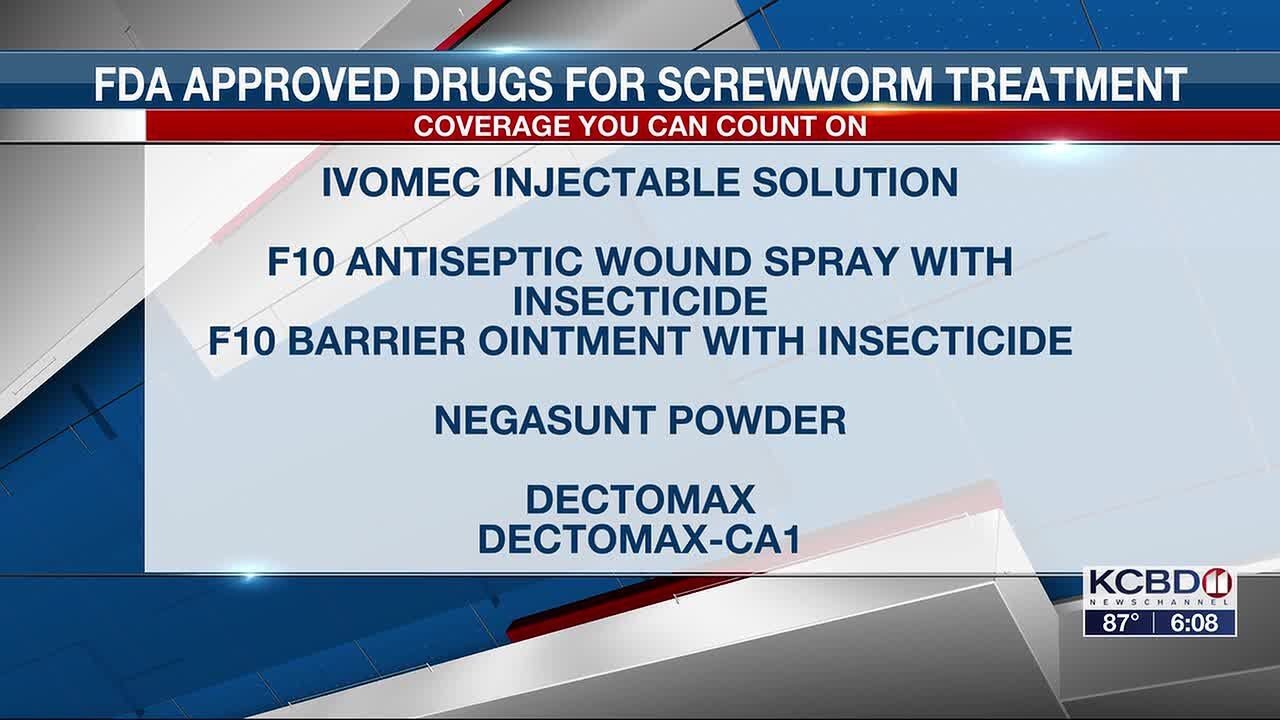 FDA-approved and conditionally approved animal drugs for New World Screwworm