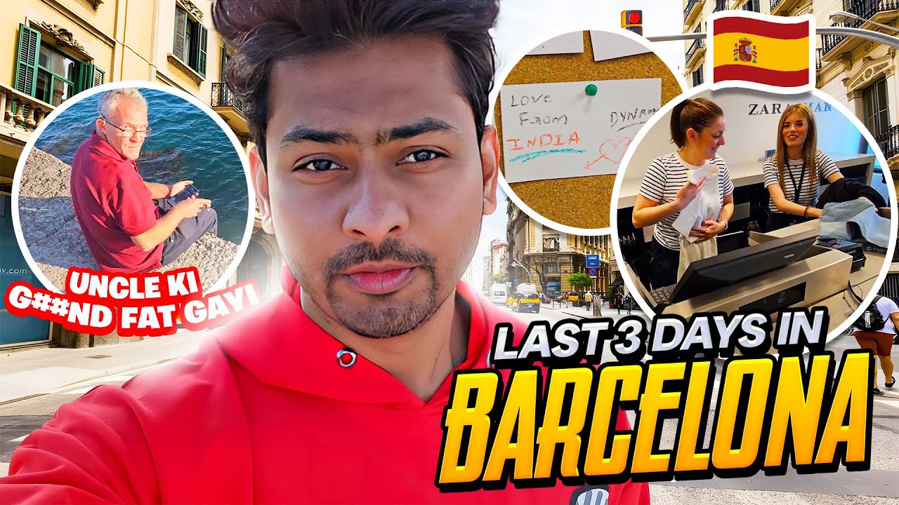 SHOPPING IN BARCELONA AND BEACH PAR KHOOBSURTI | DYNAMO IN SPAIN VLOG