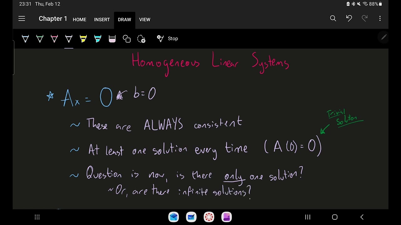 MAT2250: Elementary Linear Algebra - Matrix Equations