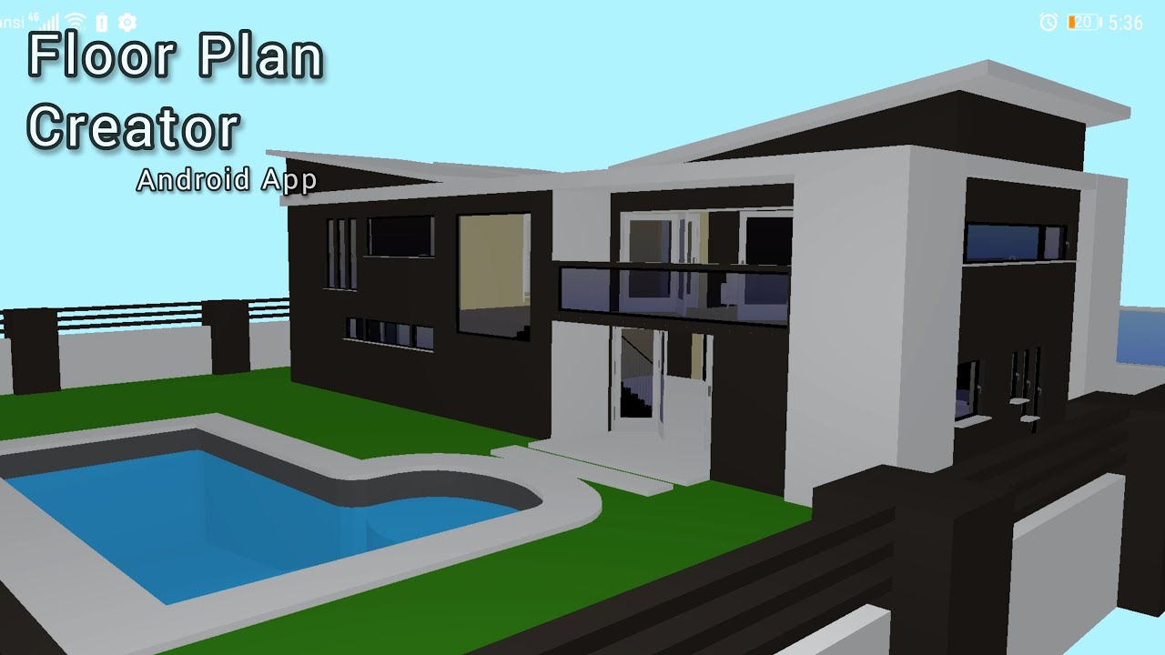 Floor Plan Creator || Backyard Pool & Barrier Wall