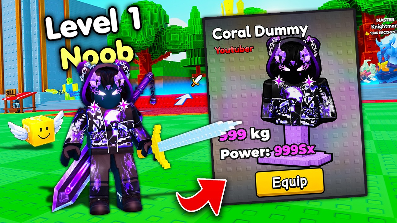 Starting Over as NOOB with OP SECRET in Lucky Block Rush! (Roblox)
