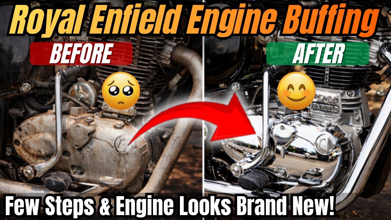BULLET Engine Buffing at Home ✅ Best Compound for Buffing | AUTOSOL & BUFFING PAD | #mandeep_khokhar