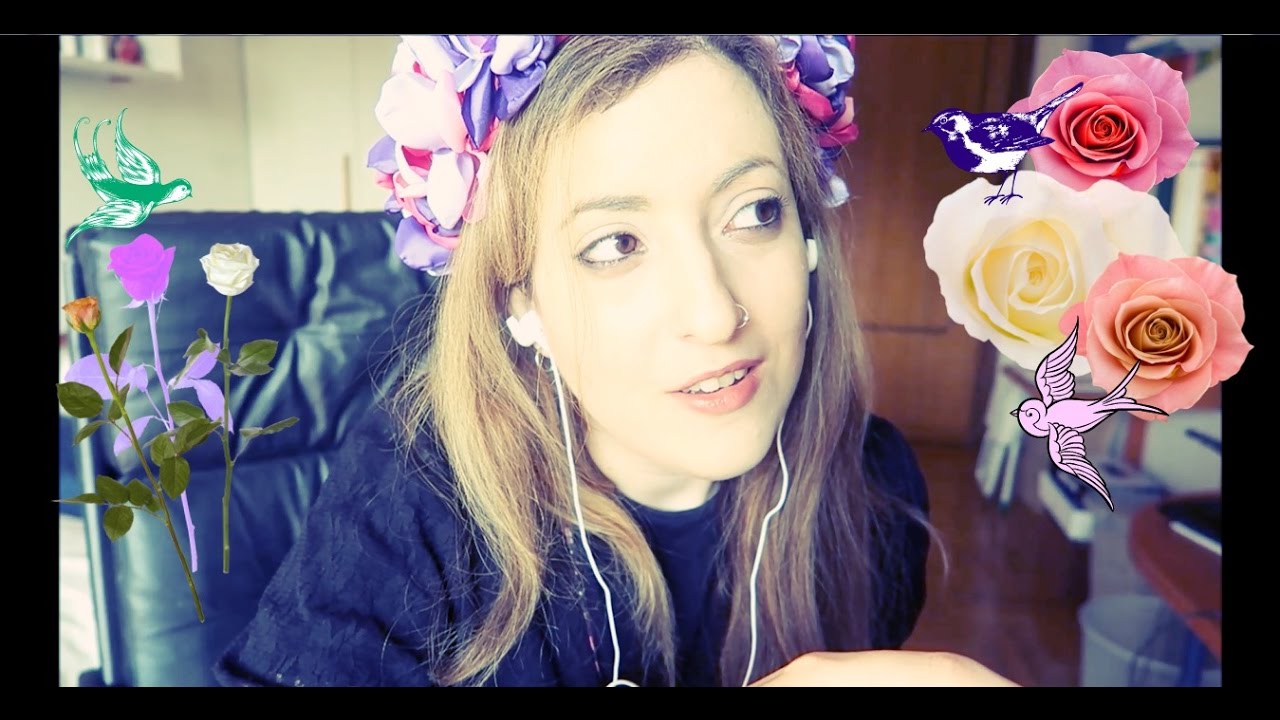 ASMR en Français...Caresse de Roses🌹Sons et mon poème chuchoté🌹(Binaural)