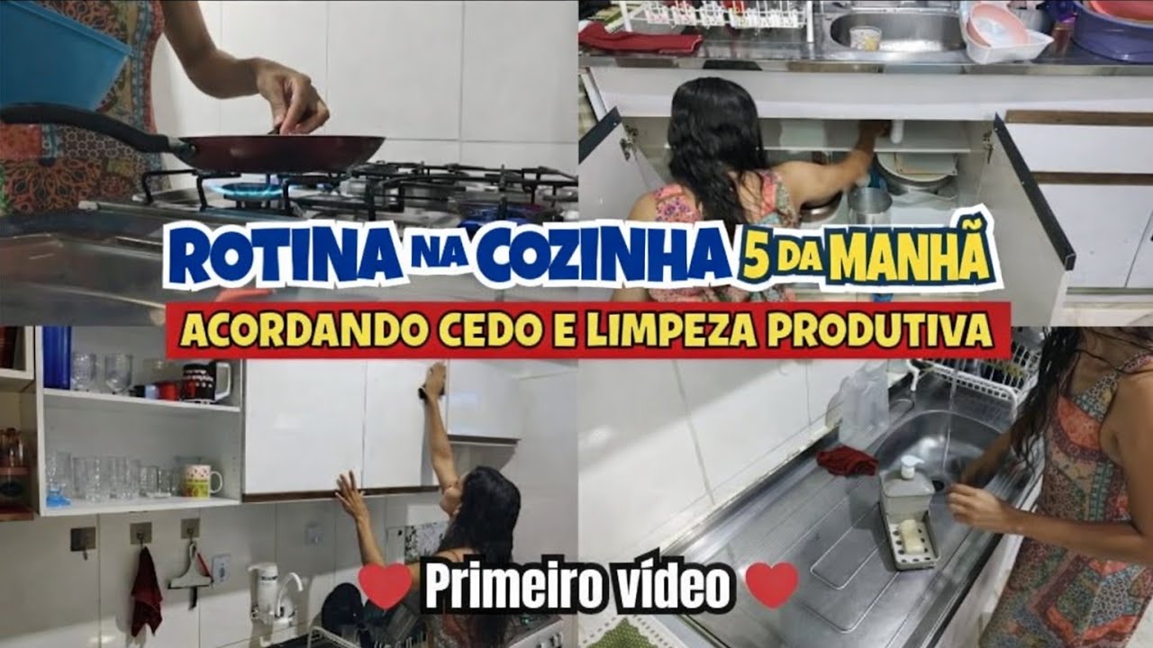 Acordei às 05:00 da Manhã | Limpeza  na Cozinha| Organizei os Armários 