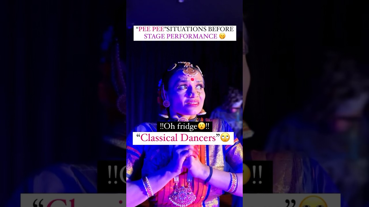 Pee SITUATIONS of CLASSICAL DANCER #bharatnatyam #classicaldance #funnyshorts #abhibhavadancestudio