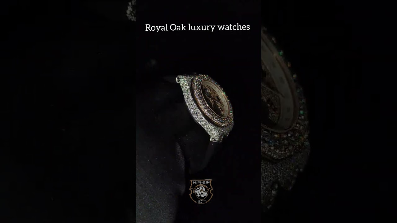 half icedout royal Oak 41mm dial watch, fully automatic moissanite watch, luxury handmade watches