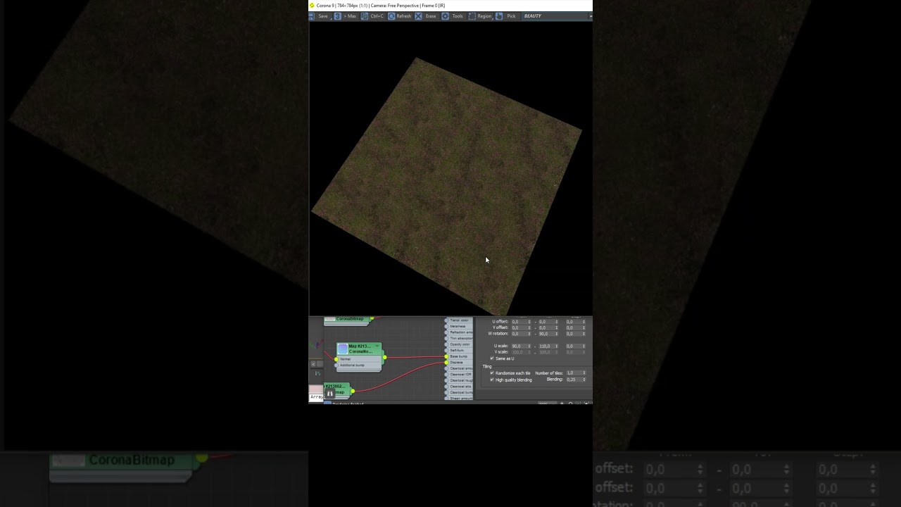 Eliminating Texture Tiling in Seconds using Corona Randomizer | Quick Tutorial  #3dsmax #shorts