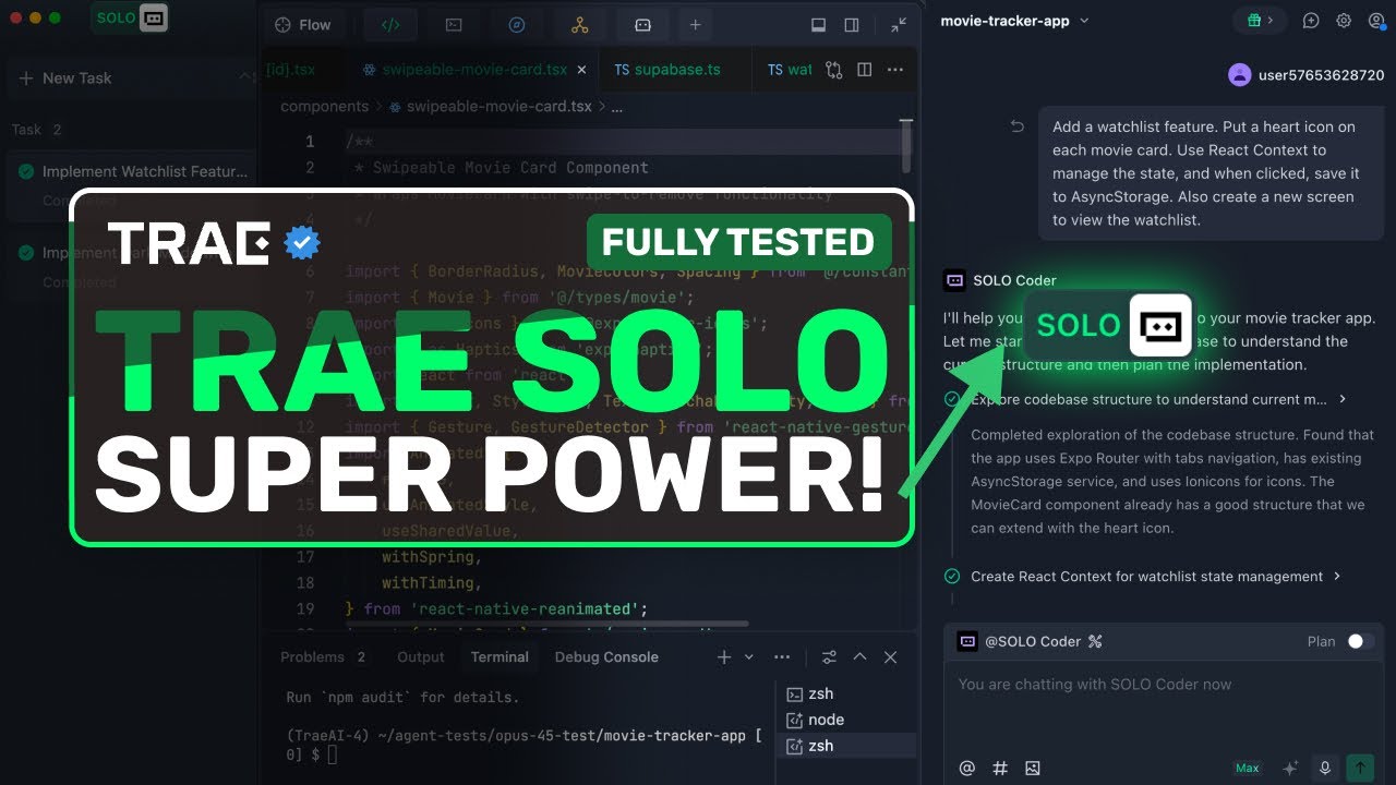 Trae SOLO: НОВЫЙ СОЛО-режим в TRAE ДЕЙСТВИТЕЛЬНО УДИВИТЕЛЬНЫЙ!