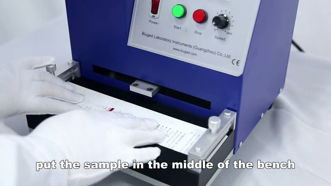 Aadarsh Technologies - BGD 630 Rub Resistance Tester Operation