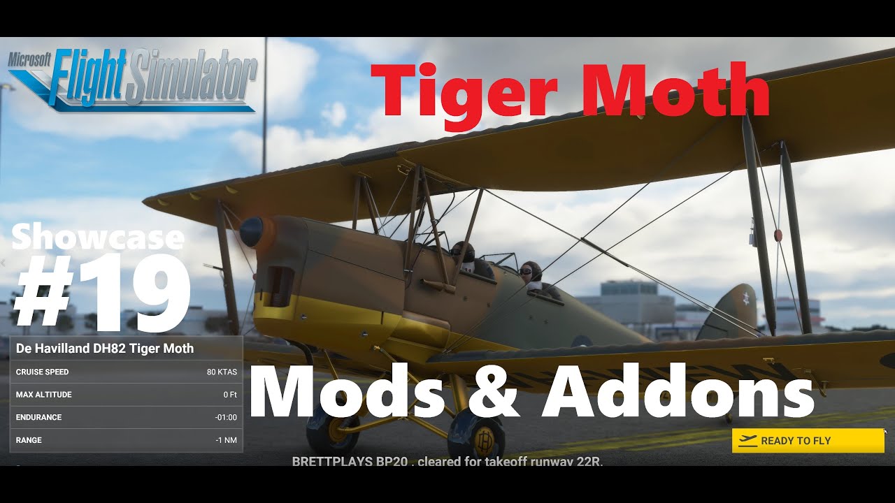 De Havilland DH82 Tiger Moth - Showcase #19 - Mods & Addons for Microsoft Flight Simulator 2020 4K