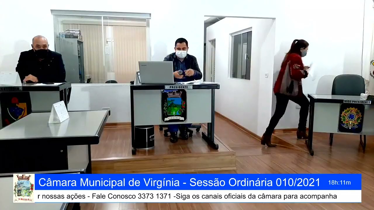 C&acirc;mara Municipal de Virg&iacute;nia Sess&atilde;o Ordin&aacute;ria 010/2021