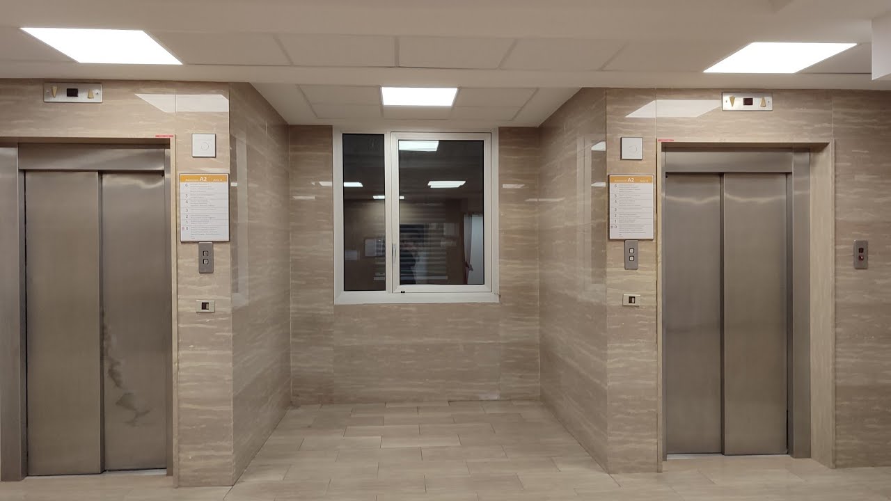Crazily fast and epic Sabiem 2-speed traction lift - Vicenza hospital - Vicenza, Italy