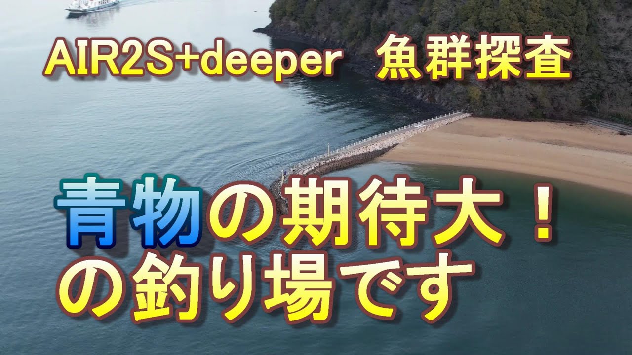 魚群探査 的場西海水浴場波止