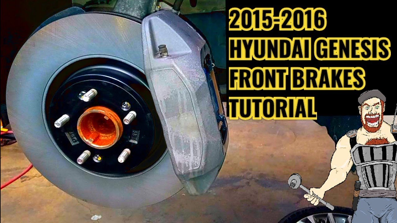 2015-2016 Genesis Front brakes tutorial HYUNDAI