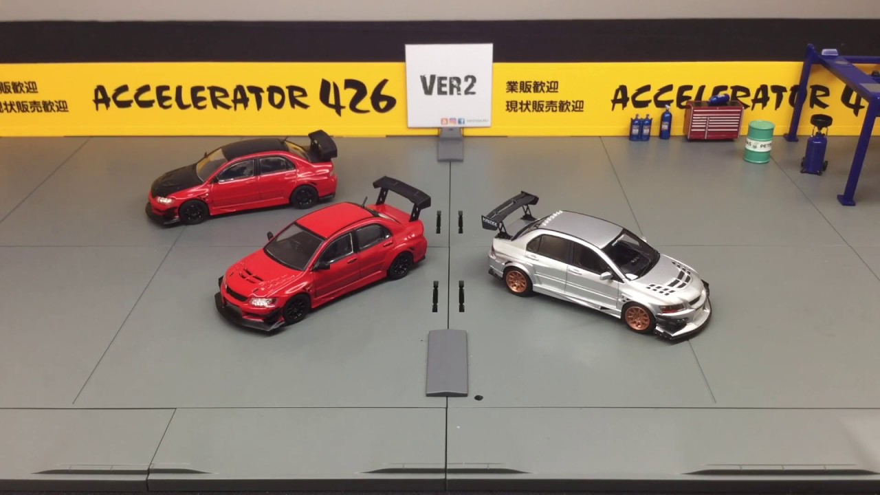 Ver2Compares: 1/64 Mitsubishi Evo IX Voltex Racing CM Model vs Error404