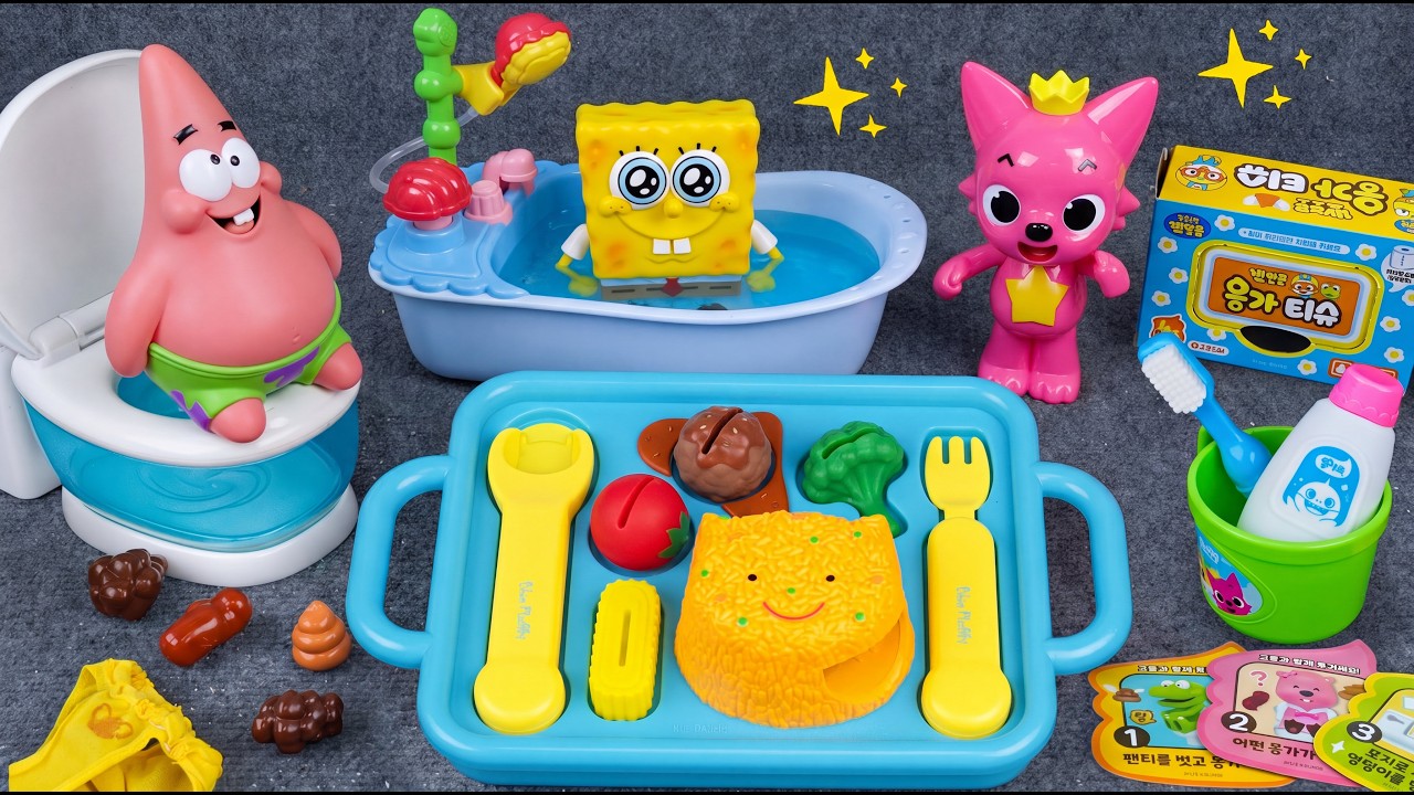 60 Minutes Ultimate Cute SpongeBob Cooking Toys Playset, Satisfying Unboxing Kitchen Collection ASMR