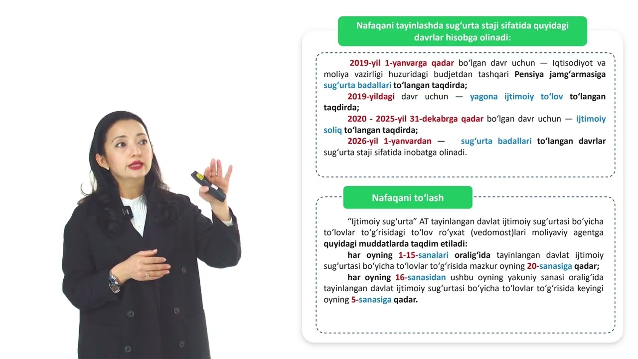 Davlat ijtimoiy sugʻurtasining yangi tizimi haqida: vaqtincha mehnatga layoqatsizlik, 2-qismi.
