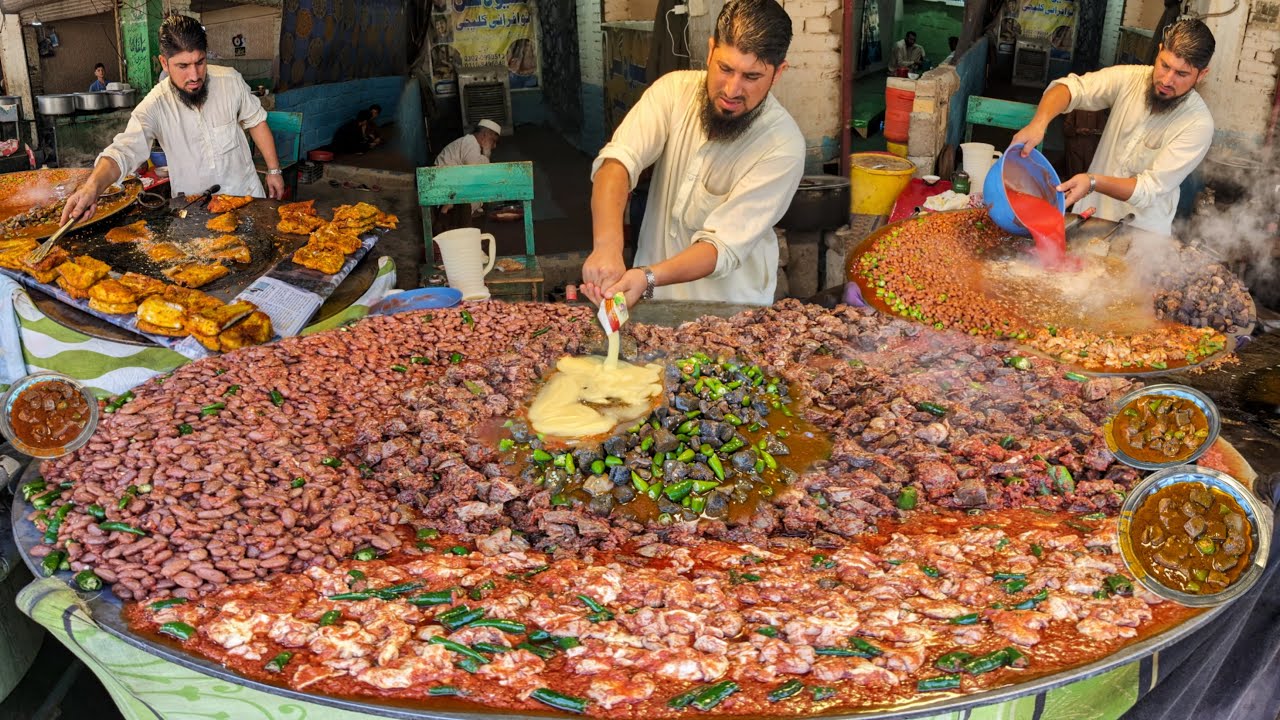 BIGGEST GIANT SIZE TAWA KALEJI FRY MAKING 🤩 - MUTTON LIVER FRIED RECIPE | PESHAWAR STREET FOOD VLOG